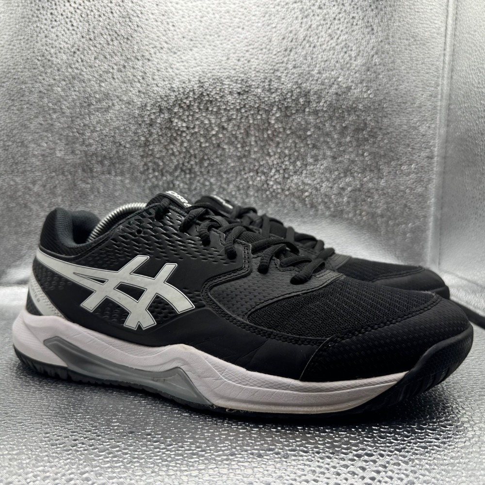 Size 9 ASICS Gel-Dedicate 8 Tennis Shoes Mens Black Excellent 1041A408 Athletic